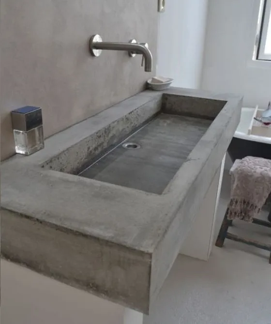 Microcemento en fregadero Granada