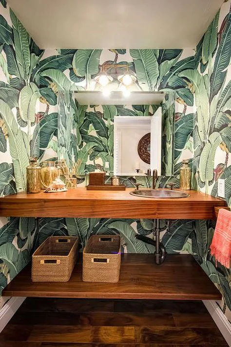Papel pintado tropical en Granada